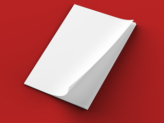 Empty paper sheets in A4 format. Ream of white paper. 3d illustration