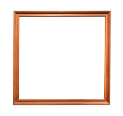 beech wooden square brown picture frame cutout