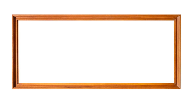 long wooden narrow picture frame cutout