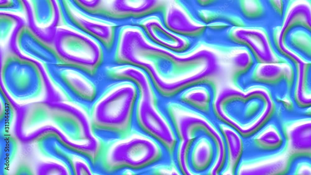 Poster liquid paint looping animated background. fluid flowing wavy texture, 3d render dynamic wallpaper. s