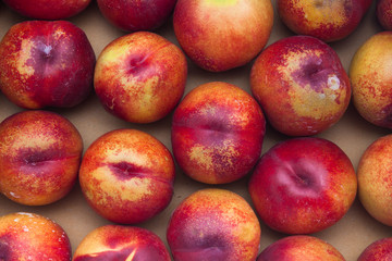 Farm Fresh Organic Heavenly Peaches in a box