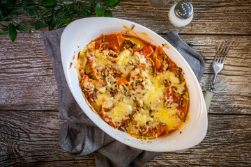 Macaroni casserole.
