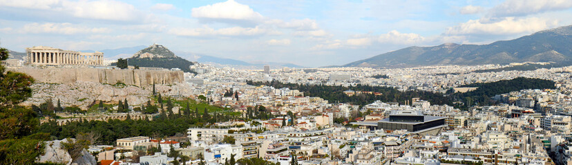 panoramic view of  acropolis, athens, greece