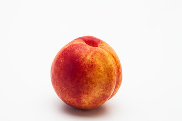 Fresh ripe Peach on a white background 