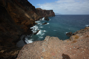 along the wild coast of Madeira, Portugal