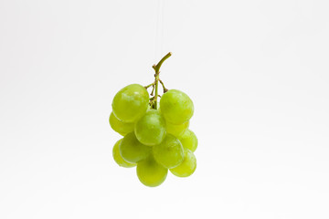 isolated fresh green grapes