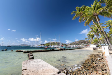 Fototapeta na wymiar Union Island Harbour and Beach, Grenadines
