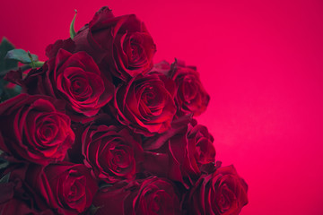Obraz na płótnie Canvas Valentine's day background, red roses 
