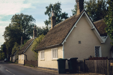 Fototapeta na wymiar House near Ickwell hamlet in civil parish of Northill in UK