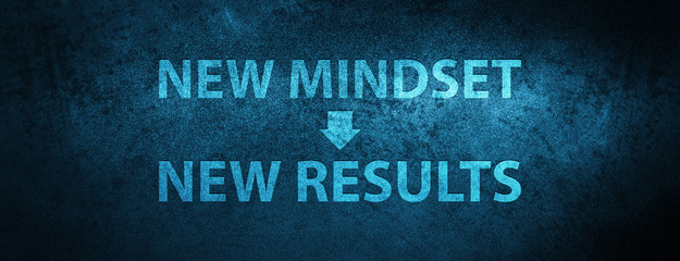 New Mindset New Results icon Special Blue Banner Background