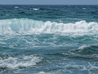 Game of sea waves on the coast of the Caspian sea.