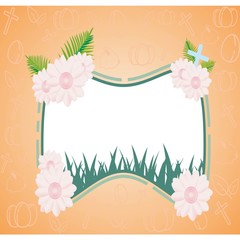 frame with flowers