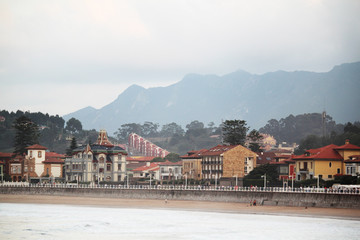 Panorama of Ribadesella beach, Spain