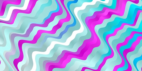 Fototapeta na wymiar Light Pink, Blue vector background with bent lines. Illustration in abstract style with gradient curved. Pattern for websites, landing pages.