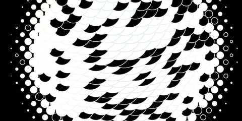 Dark Multicolor vector background with circles. Glitter abstract illustration with colorful drops. Design for posters, banners.