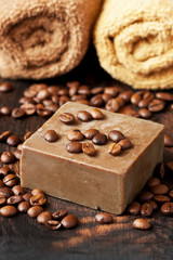 Spa soap  with bathroom towels