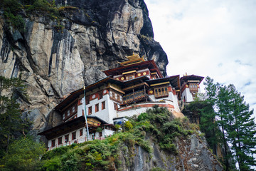 Tiger Nest Bhutan Monastery having beautiful background