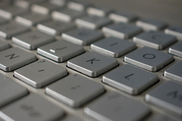 closeup of computer keyboard letter k