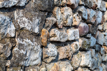 Close Up Old Weathered Stone Wall Texture