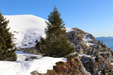cima montagna dolomiti neve