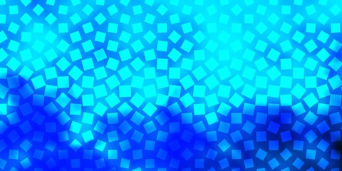 Dark BLUE vector pattern in square style. Rectangles with colorful gradient on abstract background. Pattern for business booklets, leaflets