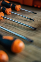 Naklejka premium Werkzeug Schraubenzieher Handwerker Baustelle tool Schraubendreher