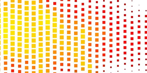 Light Orange vector pattern in square style. Colorful illustration with gradient rectangles and squares. Design for your business promotion.