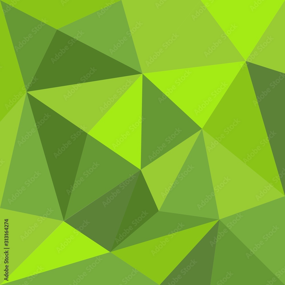 Aufkleber green triangle vector background or pattern. flat spring or summer surface wrapping geometric mosaic