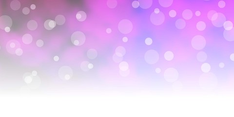 Light Purple vector background with circles. Colorful illustration with gradient dots in nature style. Design for your commercials.