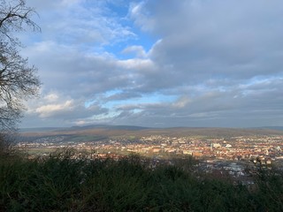 sunset over the city