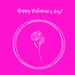 cute posters, valentines day greetings,flowers peony in frame, vector illustration of a couple in love. Flyers, invitation, poster, brochure, banner.