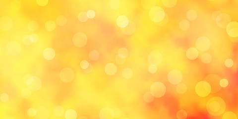 Light Yellow vector pattern with spheres. Modern abstract illustration with colorful circle shapes. Design for posters, banners.