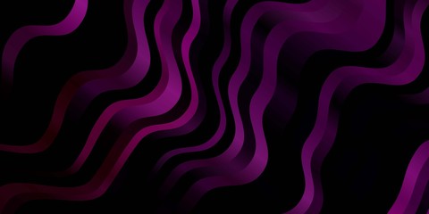 Dark Purple vector texture with circular arc. Colorful illustration with curved lines. Design for your business promotion.