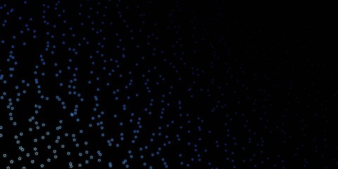 Dark BLUE vector pattern with abstract stars. Modern geometric abstract illustration with stars. Theme for cell phones.