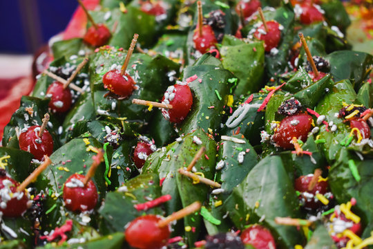 Prepared Paan with cherry