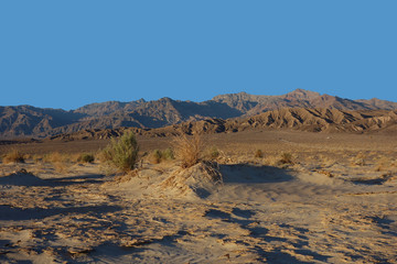 Scenic view of Death Valley National Park at Dusk, California USA