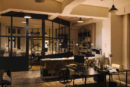Interior of a loft office