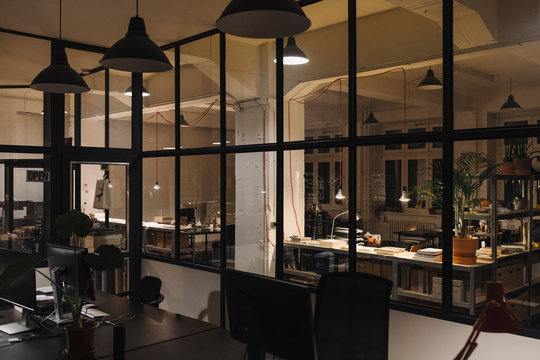 Interior of a loft office