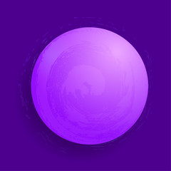Vector abstract glowing magic sphere. 3d planet concept. glowing circles and particles. Futuristic globe. Neon lights planet.
