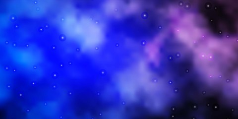 Light Pink, Blue vector pattern with abstract stars. Modern geometric abstract illustration with stars. Design for your business promotion.