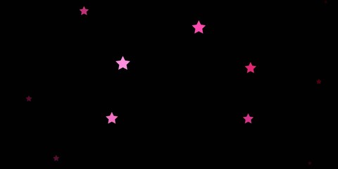 Fototapeta na wymiar Dark Pink vector background with colorful stars. Modern geometric abstract illustration with stars. Design for your business promotion.