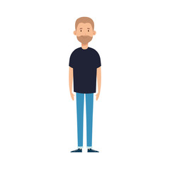 young man with beard avatar character
