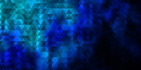 Dark BLUE vector backdrop with lines, triangles.