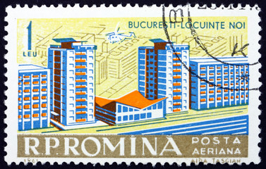 Postage stamp Romania 1961 Apartment Houses, Bucharest
