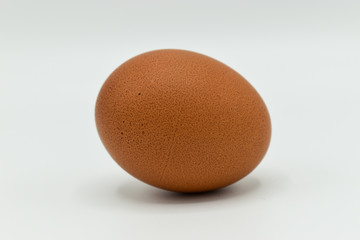 Organic chicken egg isolated on white background