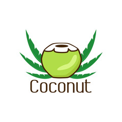 Coconut tree icon vector concept design illustration