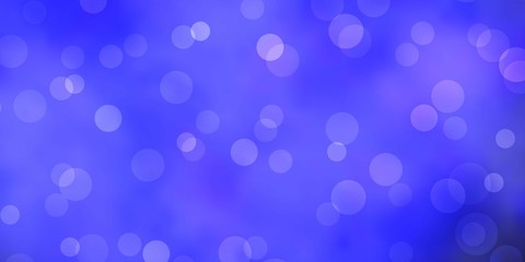 Dark BLUE vector pattern with spheres. Modern abstract illustration with colorful circle shapes. Design for posters, banners.