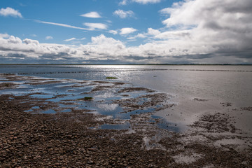 Paesaggio, cielo, nuvole, laguna