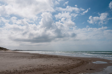 Paesaggio, spiaggia, cielo, nuvole