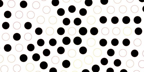 Dark Orange vector texture with disks. Glitter abstract illustration with colorful drops. Design for your commercials.